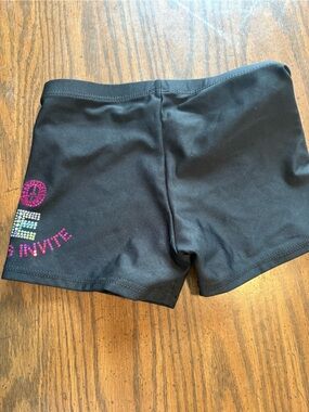 Black Tumble Shorts Girls Child Large 10-12